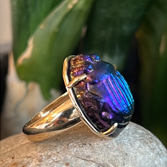 Tiffany Vintage scarab ring in 14 karat gold - Picture 5 of 15